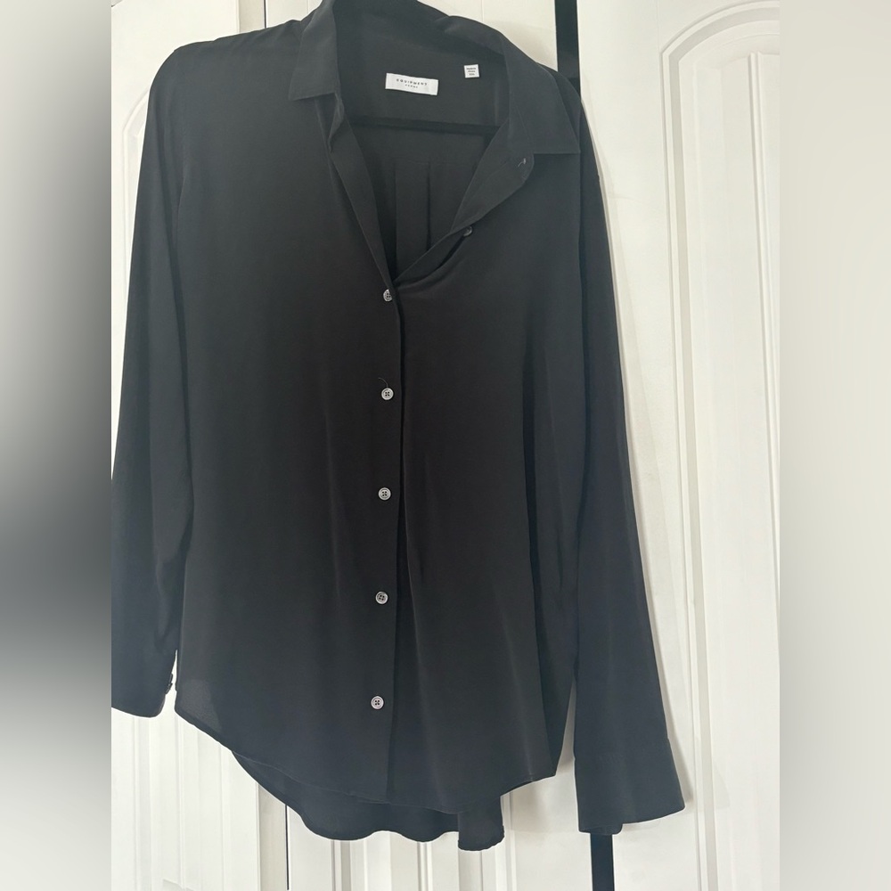 Equipment silk blouse black